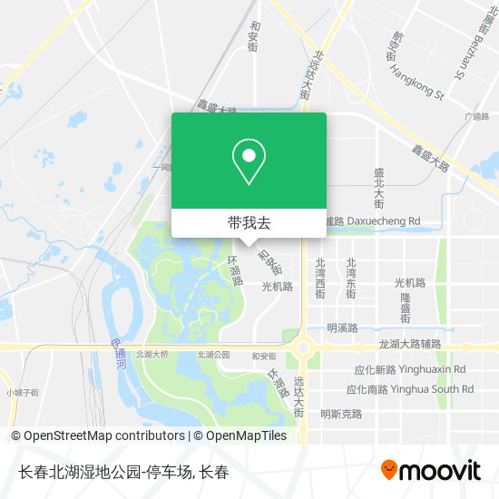 长春北湖湿地公园-停车场地图