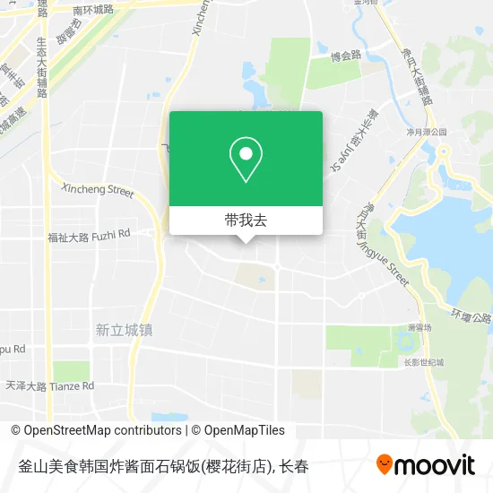 釜山美食韩国炸酱面石锅饭(樱花街店)地图
