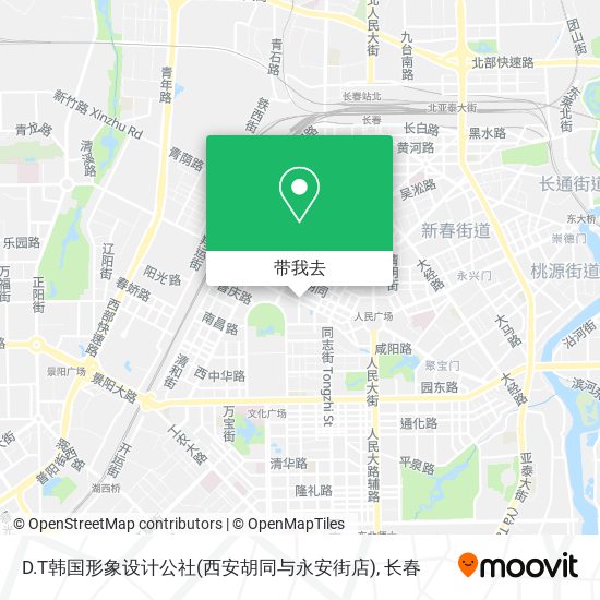 D.T韩国形象设计公社(西安胡同与永安街店)地图