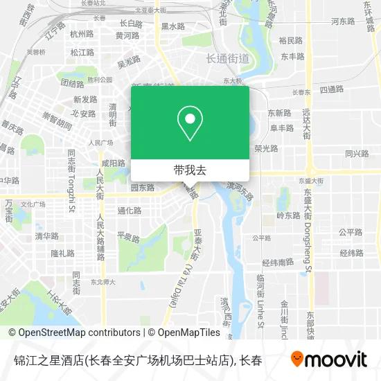 锦江之星酒店(长春全安广场机场巴士站店)地图