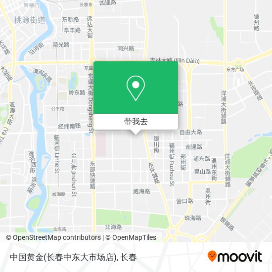 中国黄金(长春中东大市场店)地图