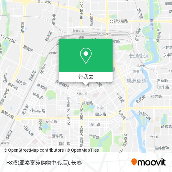 F8派(亚泰富苑购物中心店)地图