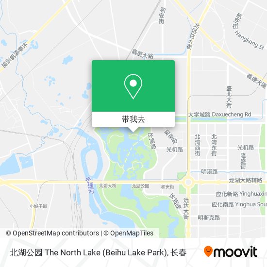 北湖公园 The North Lake (Beihu Lake Park)地图