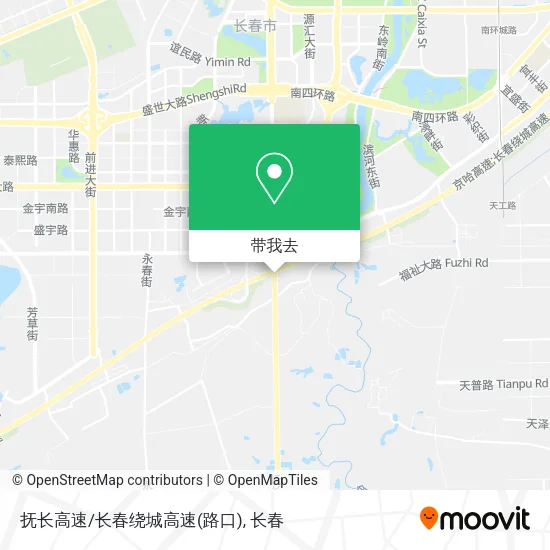 抚长高速/长春绕城高速(路口)地图