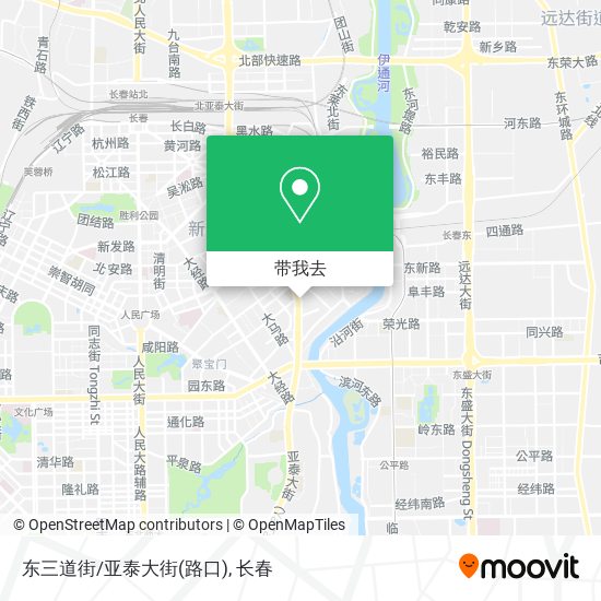 东三道街/亚泰大街(路口)地图