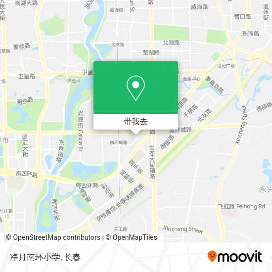 净月南环小学地图