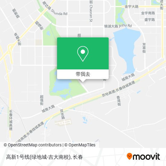 高新1号线(绿地城-吉大南校)地图