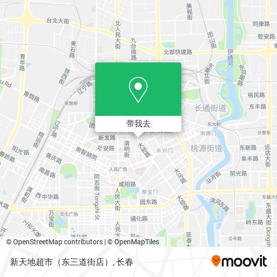 新天地超市（东三道街店）地图