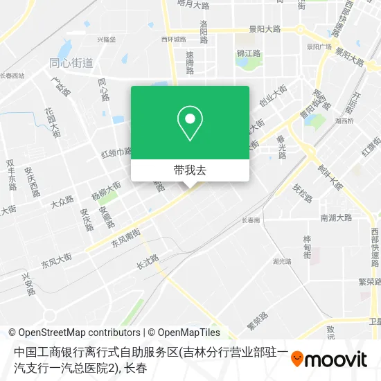 中国工商银行离行式自助服务区(吉林分行营业部驻一汽支行一汽总医院2)地图