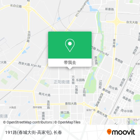 191路(春城大街-高家屯)地图