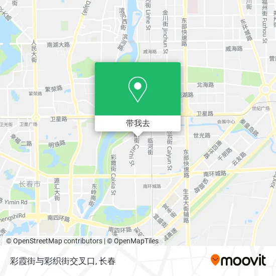 彩霞街与彩织街交叉口地图