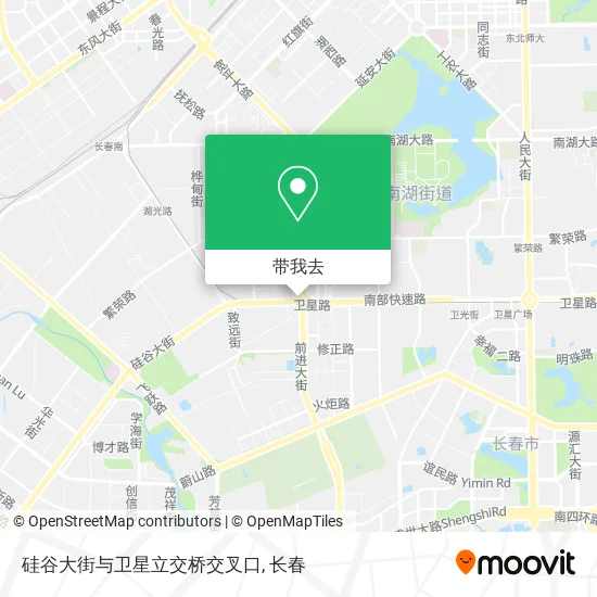 硅谷大街与卫星立交桥交叉口地图