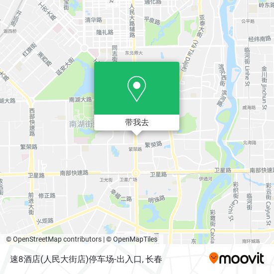速8酒店(人民大街店)停车场-出入口地图