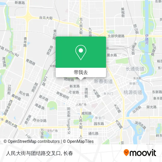 人民大街与团结路交叉口地图