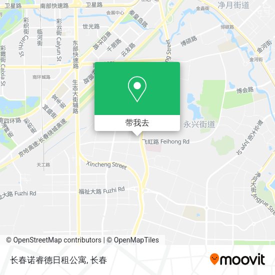 长春诺睿德日租公寓地图