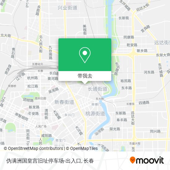 伪满洲国皇宫旧址停车场-出入口地图