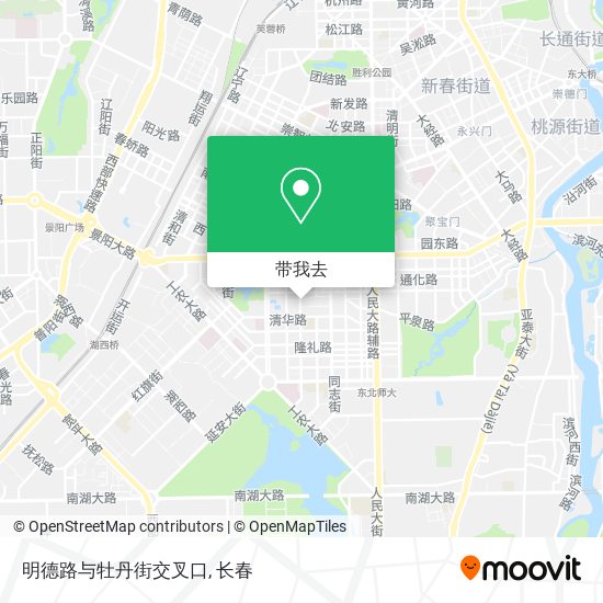 明德路与牡丹街交叉口地图