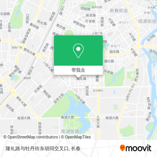 隆礼路与牡丹街东胡同交叉口地图