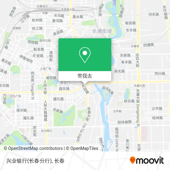 兴业银行(长春分行)地图