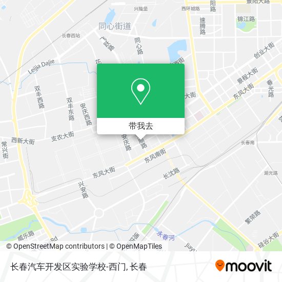 长春汽车开发区实验学校-西门地图