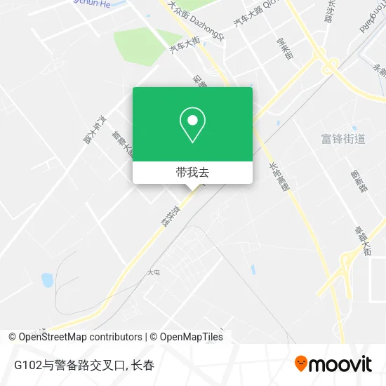 G102与警备路交叉口地图