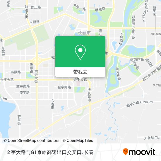 金宇大路与G1京哈高速出口交叉口地图