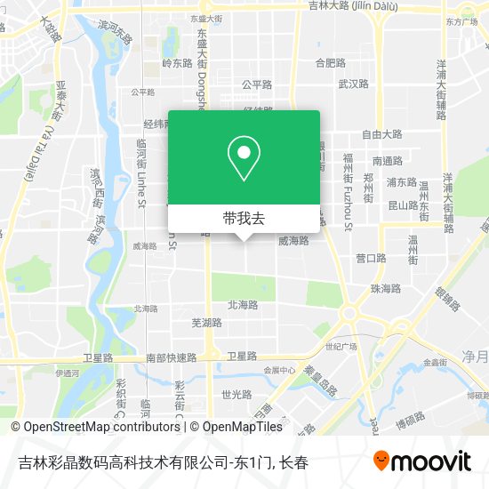 吉林彩晶数码高科技术有限公司-东1门地图
