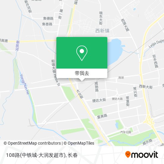 108路(中铁城-大润发超市)地图