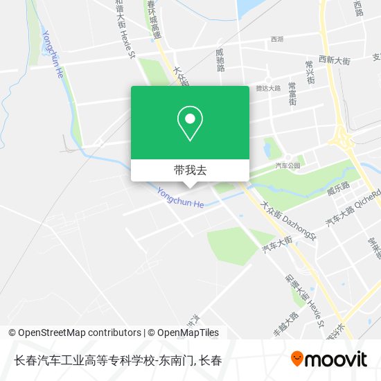 长春汽车工业高等专科学校-东南门地图