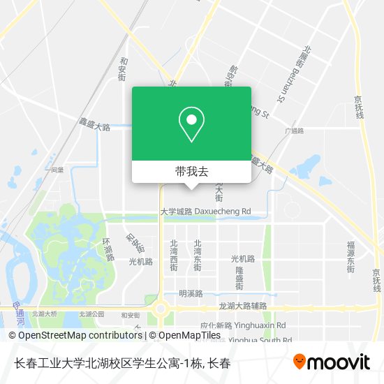 长春工业大学北湖校区学生公寓-1栋地图