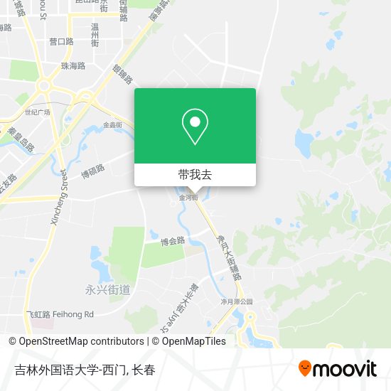 吉林外国语大学-西门地图
