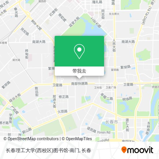 长春理工大学(西校区)图书馆-南门地图