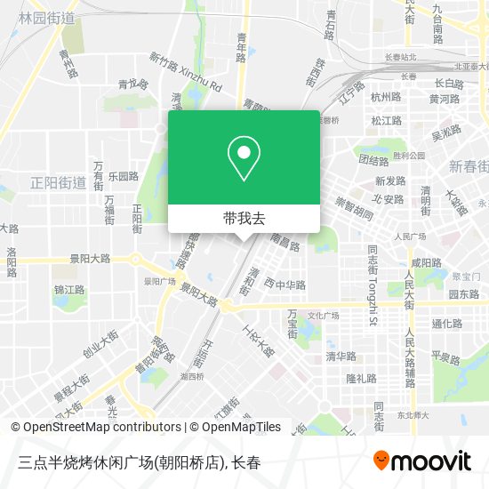 三点半烧烤休闲广场(朝阳桥店)地图