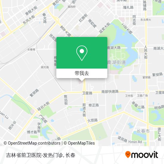 吉林省前卫医院-发热门诊地图