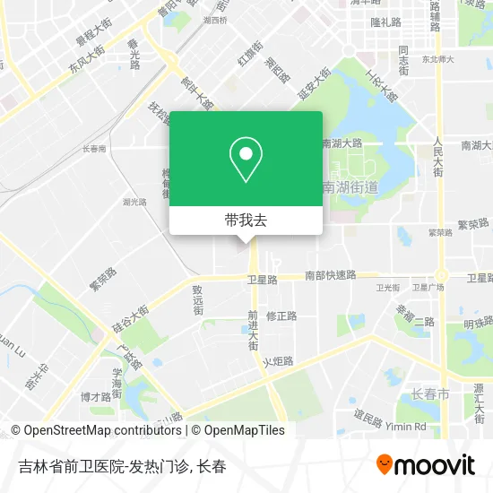 吉林省前卫医院-发热门诊地图