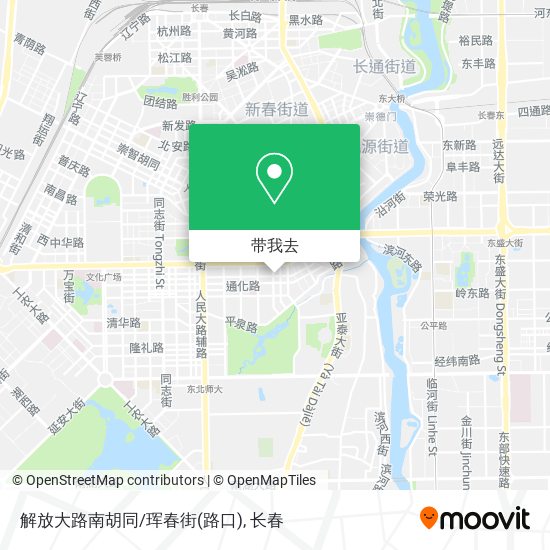 解放大路南胡同/珲春街(路口)地图