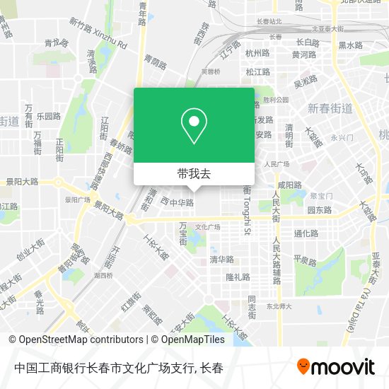 中国工商银行长春市文化广场支行地图