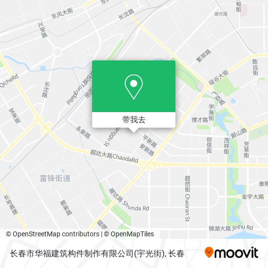 长春市华福建筑构件制作有限公司(宇光街)地图