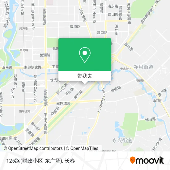 125路(财政小区-东广场)地图