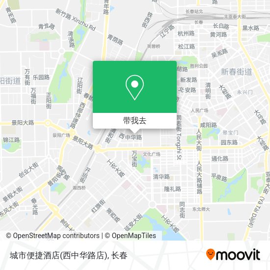 城市便捷酒店(西中华路店)地图