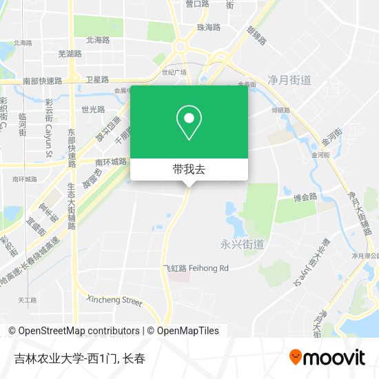 吉林农业大学-西1门地图