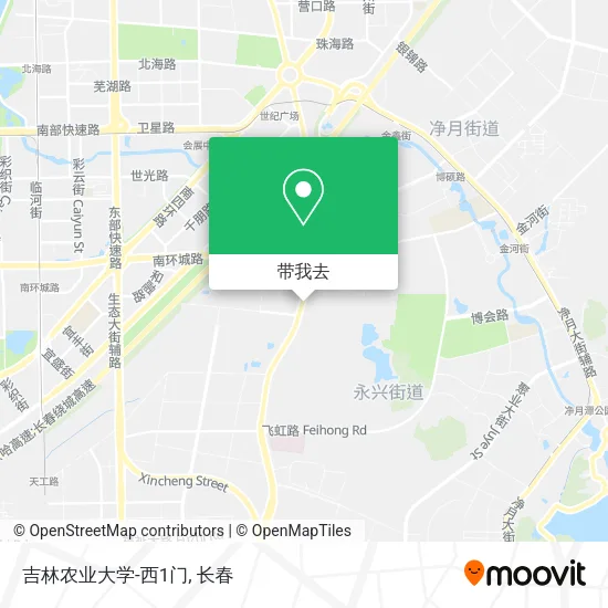 吉林农业大学-西1门地图