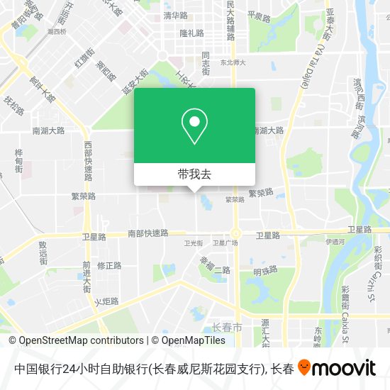 中国银行24小时自助银行(长春威尼斯花园支行)地图