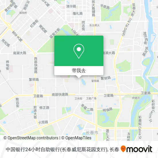 中国银行24小时自助银行(长春威尼斯花园支行)地图