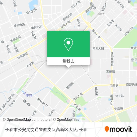 长春市公安局交通警察支队高新区大队地图