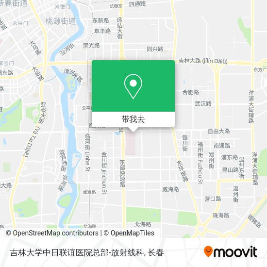吉林大学中日联谊医院总部-放射线科地图