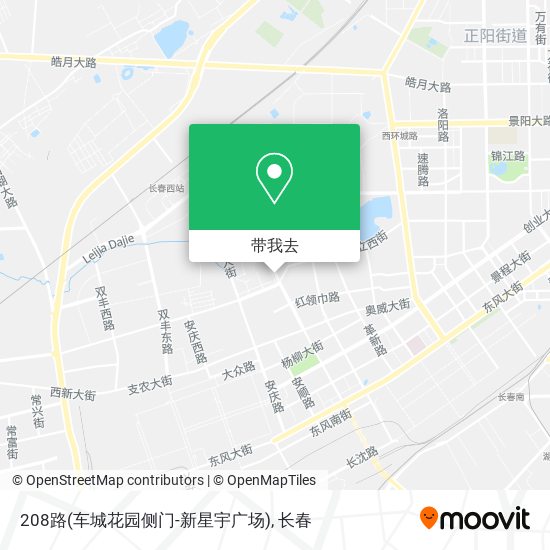208路(车城花园侧门-新星宇广场)地图