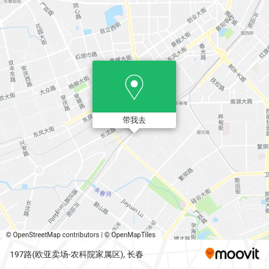 197路(欧亚卖场-农科院家属区)地图