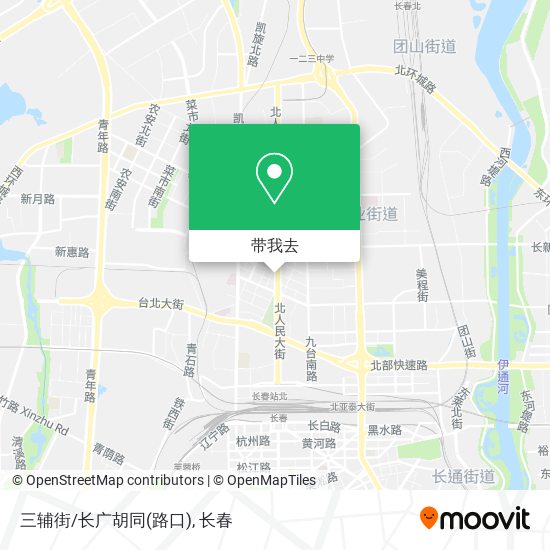 三辅街/长广胡同(路口)地图