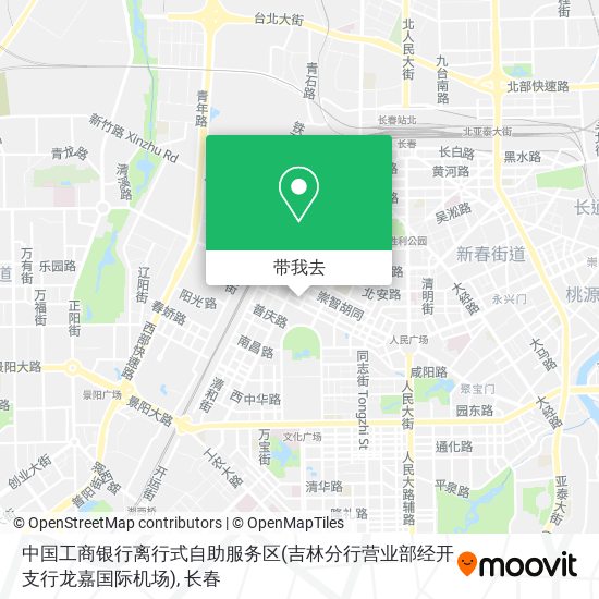 中国工商银行离行式自助服务区(吉林分行营业部经开支行龙嘉国际机场)地图